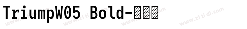 TriumpW05 Bold字体转换